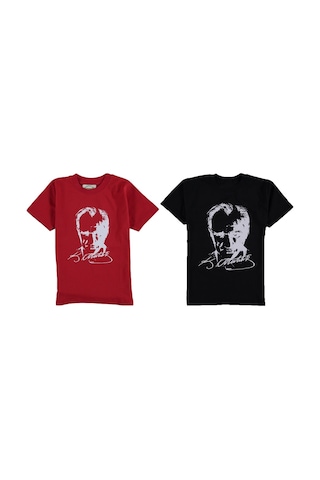 A.L.M Kids 23 Nisan Atatürk Imzalı Kısa Kollu Tişörtler (5-12 Yaş)