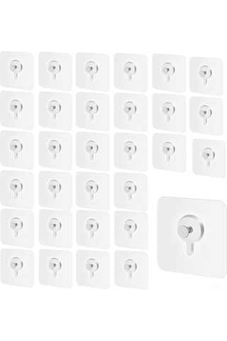 Hombey 30 Adet Akrilik Güçlü İz Olmayan Paspas - 5 Kg Yük Taşıma, Çerçeve/ Anahtar/ Giysi Asma, Çimento/ Ahşap Duvarlar Uyumlu Çok Renkli