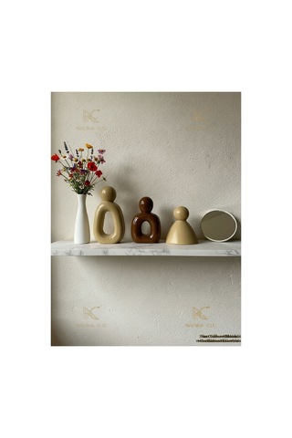 3'lü Anne Baba Çocuk Soyut Aile Heykeli Set Dekoratif Biblo Minimalist Boho Ev Dekor Hediyelik 05