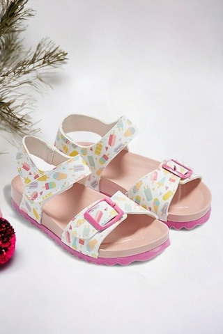 Çocuk Dondurma Desenli Renkli Sandalet 001