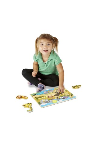 Melissa And Doug Ahşap Tutmalı Yapboz Safari (Yeni)