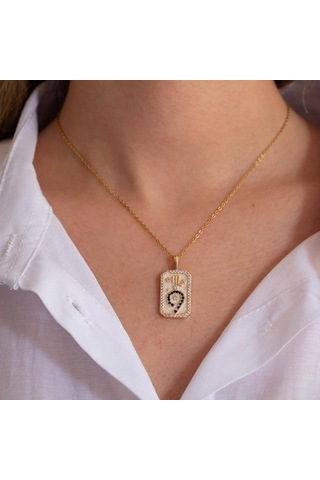 Çelik Kolye, Altın Kaplama Akrep Burcu Kadın Kolye K-107 Altın