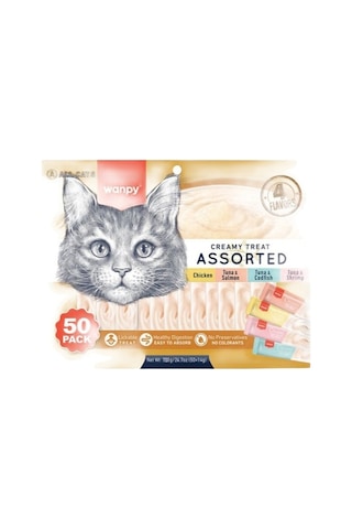 Karışık 4 Lezzetli Krema Kedi Ödülü 50x14 Gr Karışık 4 Lezzetli Krema Kedi Ödülü 50x14 Gr
