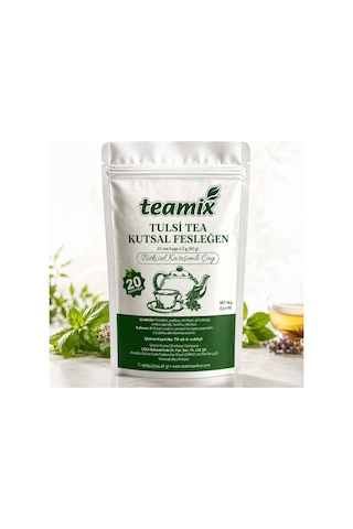 Tulsi Tea Kutsal Fesleğen Bitkisel Karışımlı Çay 20 Süzen Doypack Ambalaj