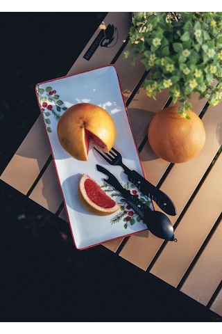 Urban Badger Herja Katlanabilir Çatal Bıçak Kaşık Seti Siyah