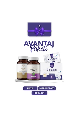 Erbatab Avantaj Paketi 3 (Kollajen, Biotin, Dulavratotu)