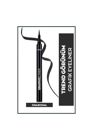 Avon Graphic Liner Keskin Uçlu Likit Eyeliner Charcoal
