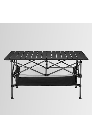 Funky Chaırs Family Large Katlanabilir Alüminyum Kamp Masası 95x Siyah