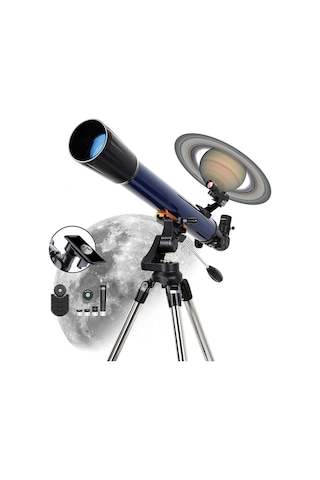 70/700 Refraktör Teleskop Astronomi Profili 525x Büyütme Yıldızlı Teleskop