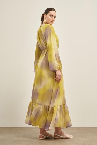 Ftz İpek Saten Elbise Asit 31039 Asit Çok Renkli