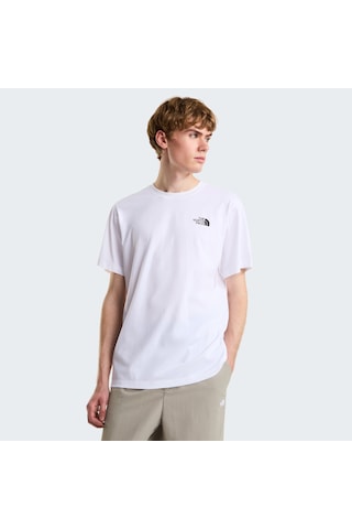 The North Face M Vertical Regular Short Sleeve Tee-grap Erkek T-shirt-32613 Beyaz