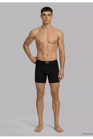Calvin Klein Erkek Pamuklu Logo Detaylı Elastik Bel Bantlı Üçlü Siyah Boxer Lv00nb4473-ub1-13360 Siyah