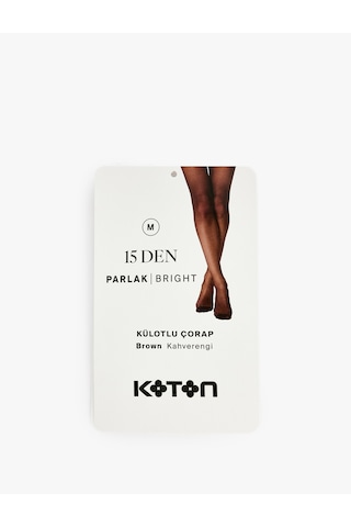 Koton 15 Den Parlak Külotlu Çorap Kahverengi 7wak80034aa
