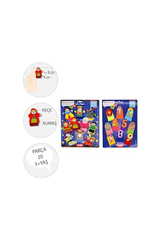 2 Set - 20 Parça Tox Masal Kahramanları Ve Rakamlar Parmak Kukla