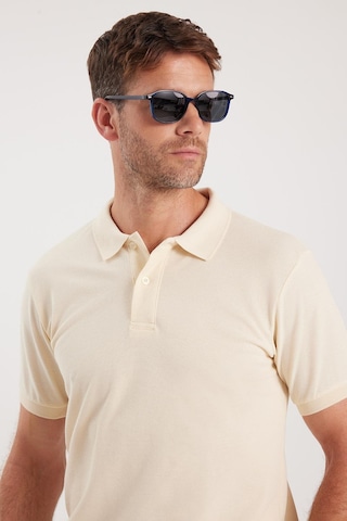 Tudors Erkek Slim Fit Dar Kesim Pamuklu Yumuşak Dokulu Serin Tutan Kumaş Düz Pike Polo Yaka Tişört-34952 Sarı