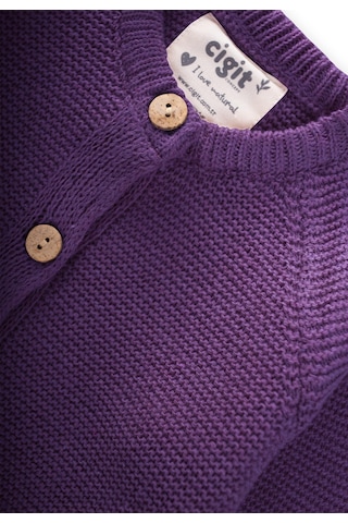 Links Triko Hırka 1-8 Yaş Mor Mor