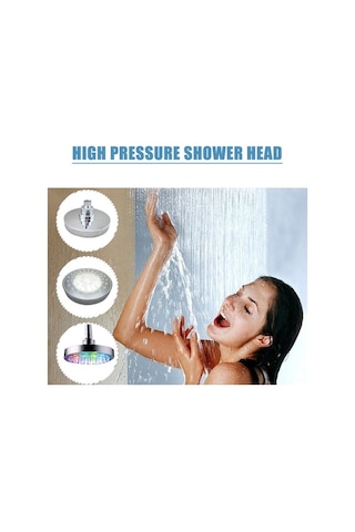 Novahub 7 Renkli Led Flaş Işık, Yüksek Basınçlı, 6 İnç Yağmur Duş Başlığı, Parlak Krom, Banyo Ve Otel İçin Diğer