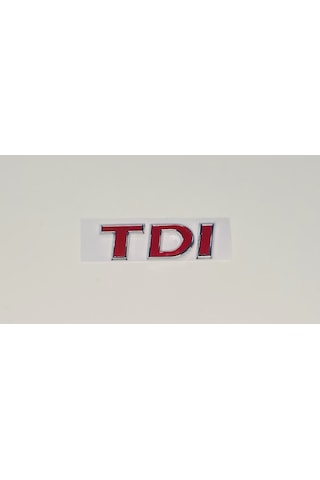 Volkswagen Caddy 2011 - 2014 Tdi Arka Bagaj Yazısı Üç Kırmızı