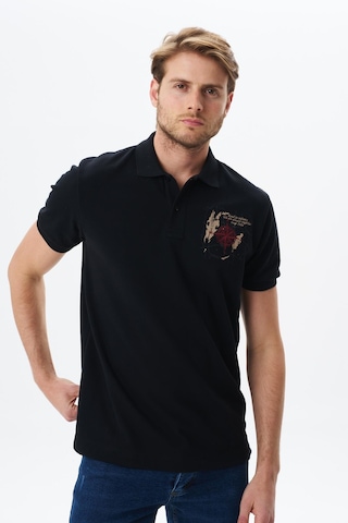 AR-MA Arma Erkek Regular Fit Baskılı % 100 Pamuk Pike Polo Yaka Tişört Y29374356202 Siyah