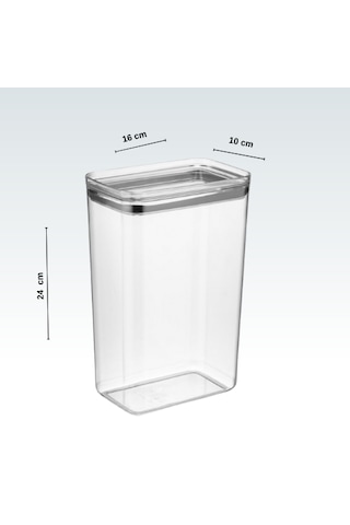 Wniltuglobal 3100 ML Chef Food Box Dikdörtgen Saklama Kabı Şeffaf