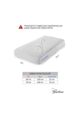 Vionel Home Pamuklu Sıvı Geçirmez Bebek Ve Çocuk Yatak Koruyucu Alez Beyaz