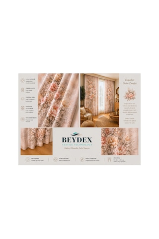 2 Adet 140x260 Cm Ölçüsünde Şık Dekoratif Fon Perde Koleksiyon Çok Renkli