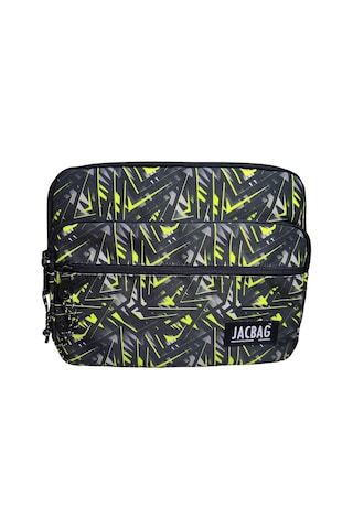 Jacbag Sarı Geometrik Üç Cepli Tablet Telefon Not Defteri El Çantası - Kız Çocuk/kadın Tablet Kılıfı