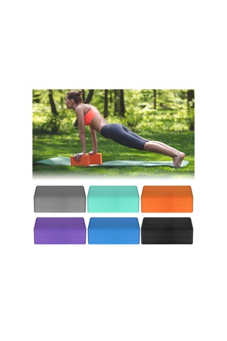 Ranyeek Mavi Dayanıklı Eva Yoğunluklu Yoğa Bloku - Denge Ve Doğru Konum İçin, Basit Ve Derin Pose Destekleyici, 1 Adet Mavi