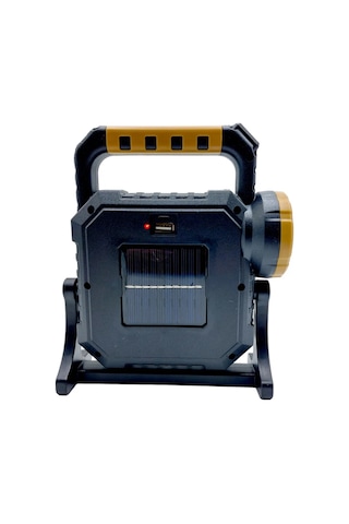 Solar Güneş Panelli Fener Ledli Lamba Şarjlı Usb Solar Hs-8030-b Siyah