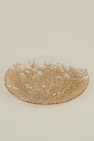 Karaca Home Autumn Dekoratif Tabak Gold