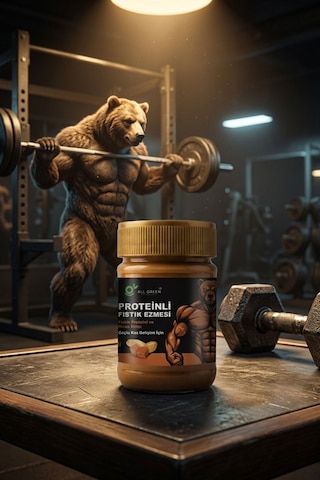 Proteinli Fıstık Ezmesi Karamel Fıstık Proteini, Maca Kökü Tozu İle 325 Gr