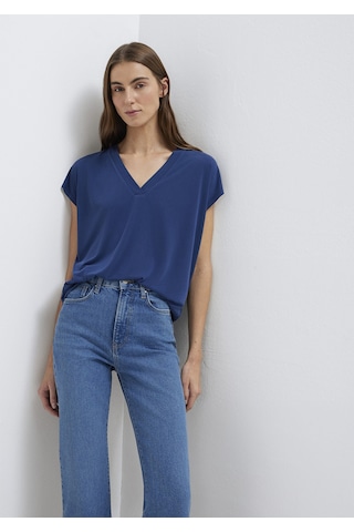 Mavi - Lux Touch Tencel V Yaka Lacivert Modal Tişört 1612250-70491 Lacivert