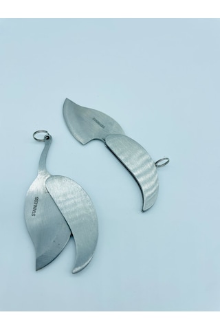 Stainless Kamp Metal Yaprak Modeli Küçükboy -9cm Gümüş