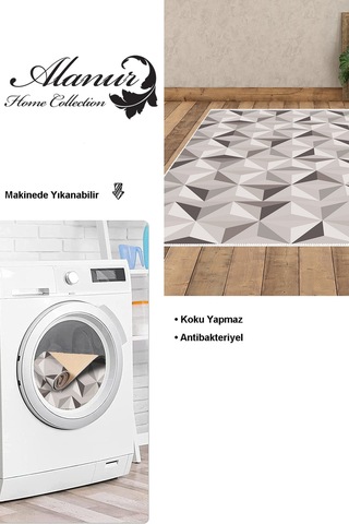 Dekoreko Kaymaz Taban Djt Salon Halısı Yıldız Deri Modern 1944 Bej
