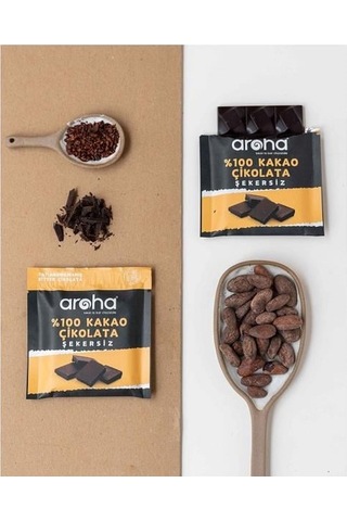 Aroha Şekersiz %100 Kakao Bitter Çikolata 40gr-3261