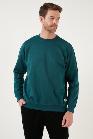 Buratti Regular Fit Bisiklet Yaka Pamuklu Içi Tüylü Yumuşak Şardonlu Erkek Sweat 5905255 Petrol