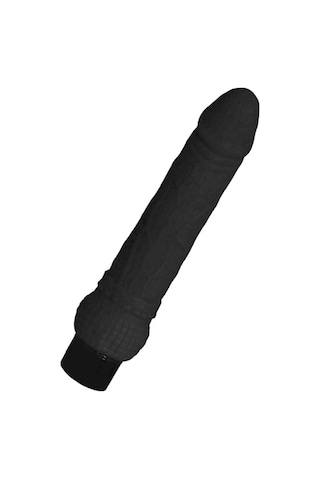 Erofoni Yeni Nesil 20 CM Titreşimli Siyah Süper Lüks Realistik Kaliteli Yapay Zenci Vibratör Penis