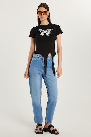 Tudors Kadın Regular Fit Boru Paça Mavi Jean Kot Pantolon-34151 Mavi