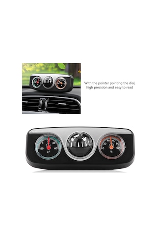 Geeroyoo Araç İçin 3'ü 1' Arayüzlü Konum Belirleyici: Pusula, Sicaklık Ve Nem Ölçer - Kolay Kurulumlu Dashboard Aracı