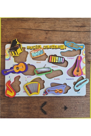 Müzik Aletleri Puzzle Bul-tak Oyunu