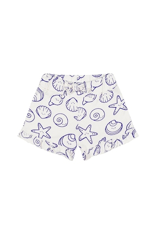 Antebies Organik Gots Sertifikalı Mor Neşeli Dostlar Fırfırlı, Bağcıklı Kısa Kollu,bebek Tshirt Şort Takımı