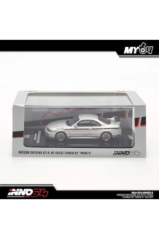 Inno 1/64 Nissan Skyline Gt-r N1 R33 "tuned By Mine's" Silver Çok Renkli