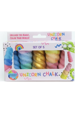 5'li Renkli Yumuşak Unicorn Tebeşir Seti