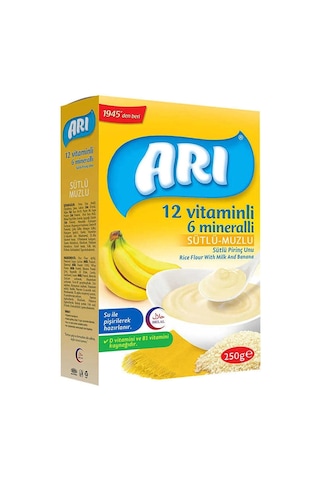 Arı Mama 12 Vitaminli 6 Mineralli Sütlü Muzlu 250 G