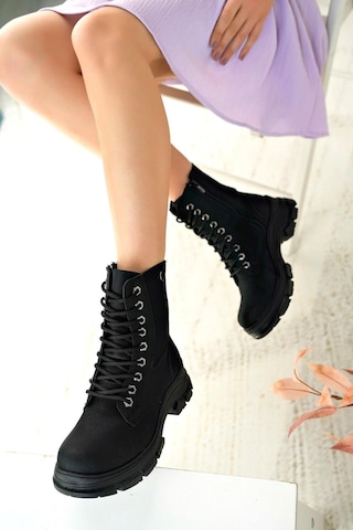 Nesil Shoes Nstar 202 Siyah Zümrüt Fermuarlı Kadın Bot-siyah Zümrüt Siyah - Zümrüt