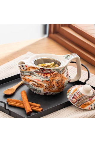 Kosova Dem-131-1 Isıya Dayanıklı Porselen Demlik 400 Ml Çok Renkli