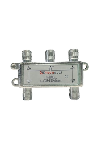 4 Lü Uydu Splitter Kablo Tv Rg6 4818p Çoklayıcı Dağıtıcı Anten Çanak Çevirici Switch Hub