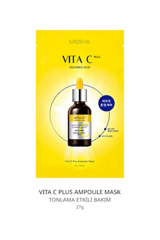 Missha Leke Karşıtı C Vitamini İçerikli Aydınlatıcı Maske Vita C Plus Ampoule Mask