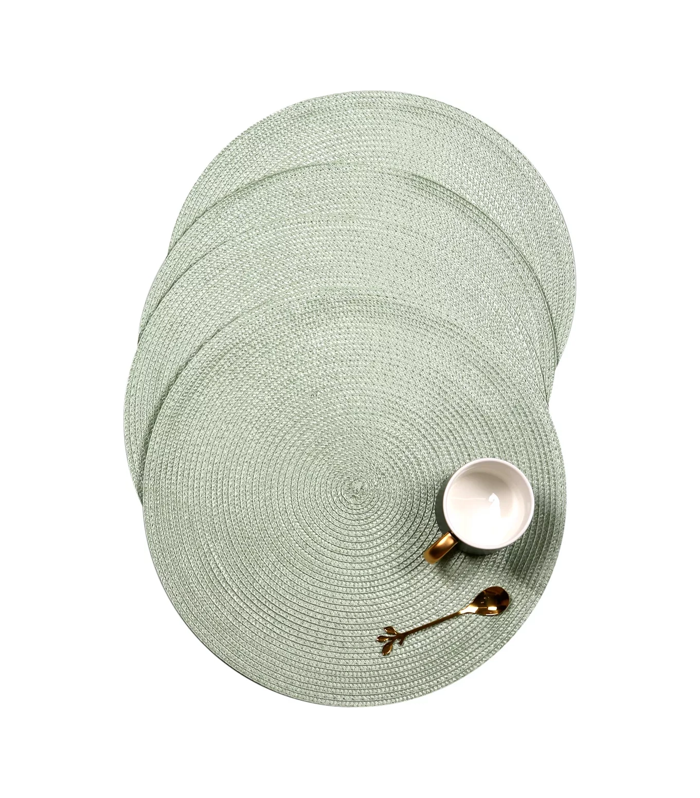 Amıkon Masa İçin Yuvarlak Servis Minderleri, 4 Adet 150790418 Yeşil