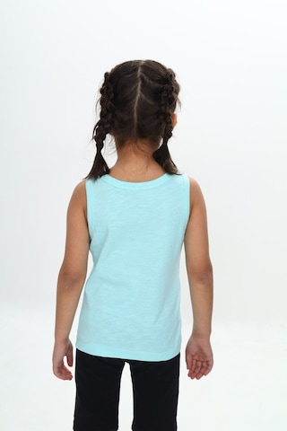 Toontoy Unisex Çocuk Baskılı Bisiklet Yaka Basic Atlet Su Yeşili